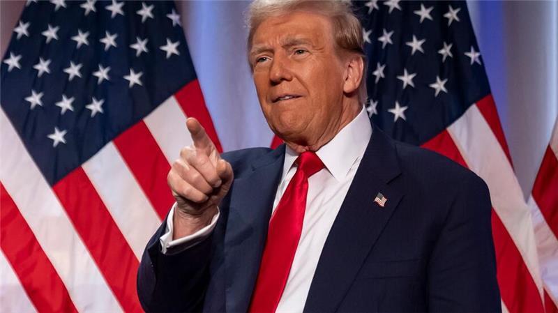 Merz für neuen Anlauf zu Freihandel mit den USA Droht mit Einfuhrzöllen: Der künftige US-Präsident Donald Trump.