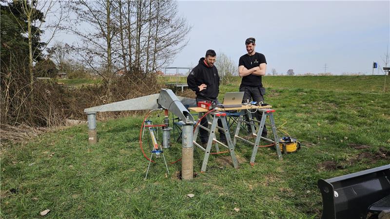 Druckmessung vor Ort.