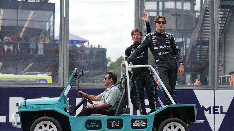 Duell um den Titel: George Russell (r) und Kimi Antonelli kämpfen immer härter um die Formel-1-WM. (Archivbild)