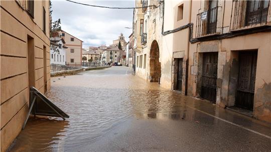Durch starke Niederschläge gab es im Februar unter anderem in Spanien Überschwemmungen. (Archivbild)