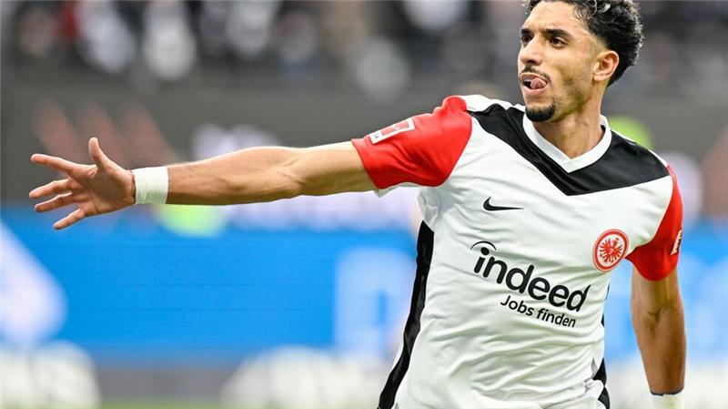 Eintracht-Torjäger Marmoush begeistert selbst die Bayern Durfte gegen Bayern zweimal jubeln: Frankfurts Omar Marmoush.