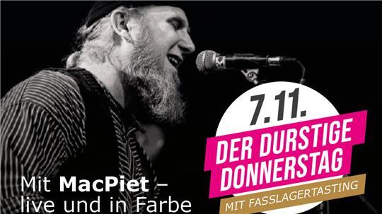 Durstiger Donnerstag: MacPiet tritt in der Edelbrennerei Nordik in Horneburg auf.