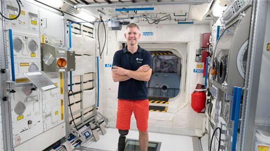 ESA-Astronaut John McFall bei einem Training im  Europäischen Astronautenzentrum (EAC).