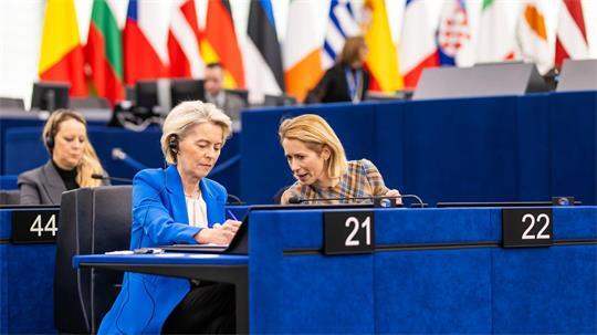 EU-Chefdiplomatin Kaja Kallas sieht bislang keine breite Unterstützung für den Vorstoß von Ursula von der Leyen. (Archivbild)