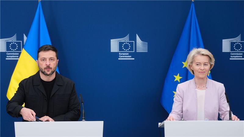 Sicherheitsgarantien vor Gipfel in Washington im Fokus EU-Kommissionspräsidentin Ursula von der Leyen reist am Montag mit.