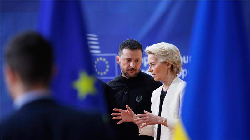 EU beginnt Beitrittsverhandlungen mit Ukraine EU-Kommissionspräsidentin Ursula von der Leyen spricht von einem „gewaltigen Schritt nach vorn“ - der ukrainische Präsident Wolodymyr Selenskyj hat lange auf ihn gewartet. (Archivbild)