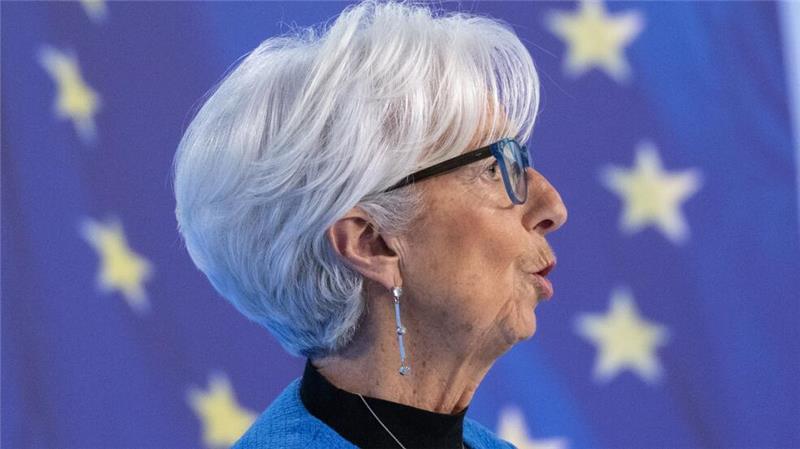EZB hält Kurs: Leitzinsen sinken erneut EZB-Präsidentin Lagarde sieht den Rückgang der Inflation auf gutem Weg (Archivbild)