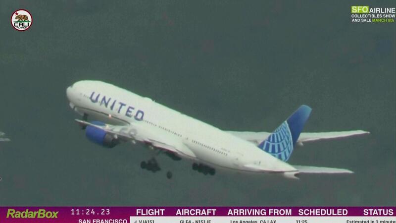 Eigentlich sollte diese Maschine in Japan landen, doch weil das Flugzeug schon beim Start ein Rad verlor, ging es nur von San Francisco nach Los Angeles.