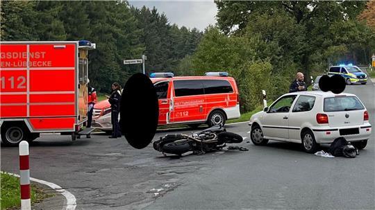Ein 18-Jähriger ist bei Hüllhorst in ein Bike geprallt.