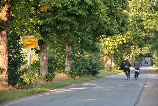 Ein 2,50 Meter breiter Fuß- und Radweg soll parallel zur Nottensdorfer Straße/Bliedersdorfer Straße auf der rechten Seite - von Bliedersdorf kommend - gebaut werden. Archivfoto: Lohmann