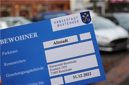Ein Anwohnerparkausweis für die Buxtehuder Altstadt. Foto: Hansestadt Buxtehude