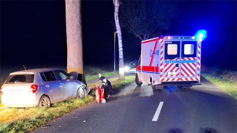 Ein Auto ist von der K202 abgekommen und gegen einen Baum geprallt.