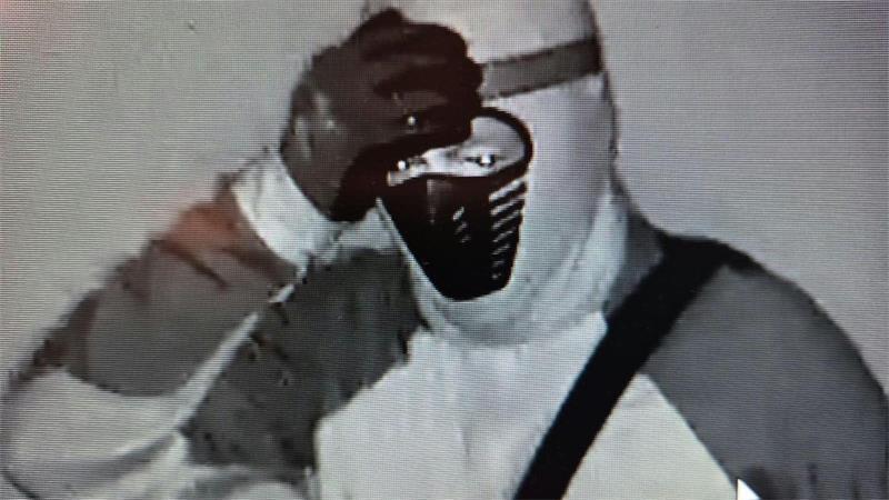 Ein Bild von einer Überwachungskamera, die einen Einbrecher während der Tat in Ringstedt zeigt.