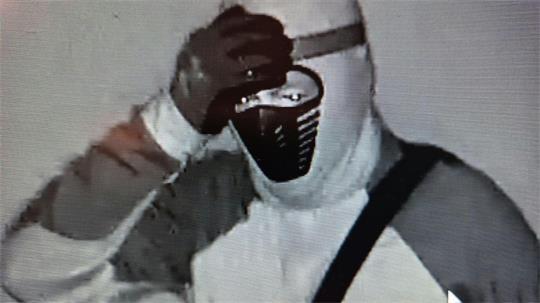 Ein Bild von einer Überwachungskamera, die einen Einbrecher während der Tat in Ringstedt zeigt. 