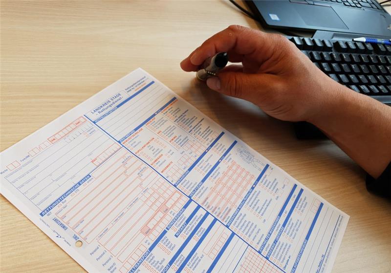 Ein Blatt Papier mit vielen Feldern: So sehen die Vordrucke aus, die nach jedem Einsatz ausgefüllt werden müssen. Foto: Beneke
