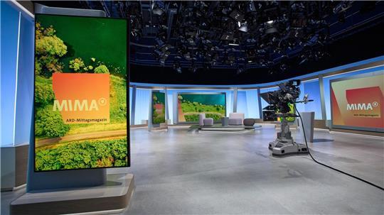 Ein Blick in das Mittagsmagazin-Studio beim MDR in Leipzig. 