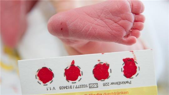 Ein Bluttropfen vom Fuß eines Babys genügt, um viele Krankheit zu erkennen. (Archivbild)