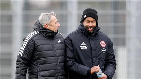 Ein Ex-Bremer und der neue Werder-Coach: Klaus Allofs und Daniel Thioune in gemeinsamen Tagen bei Fortuna Düsseldorf.