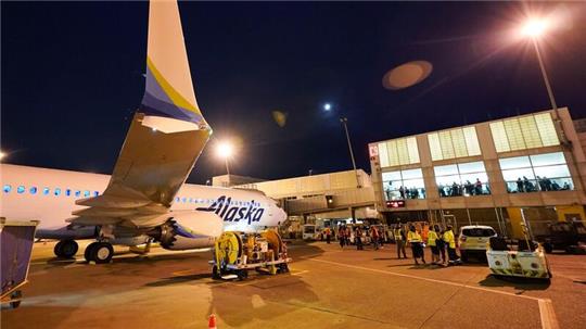 Ein Fugzeug von Alaska Airlines (Archivbild).