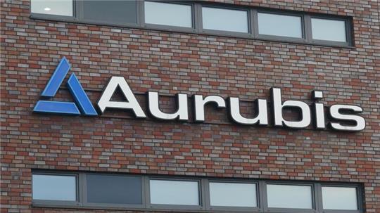 Ein Gebäude auf dem Gelände von Aurubis in Hamburg. 