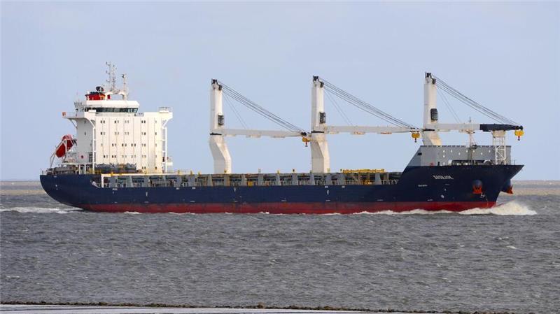 Ein Hamburger Mehrzweckfrachter, der im Mai 2024 von Piraten angegriffen worden ist.