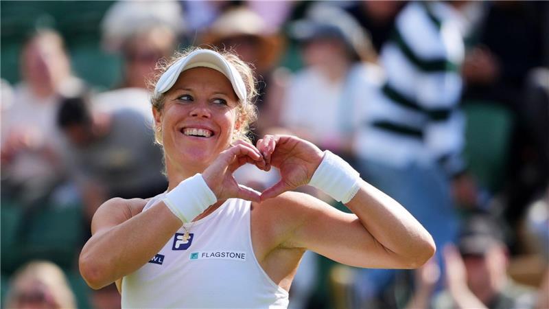 Siegemund setzt Wimbledon-Märchen fort - Topfavoritin wartet Ein Herz für die Zuschauer: Laura Siegemund feiert ihr Wimbledon-Märchen
