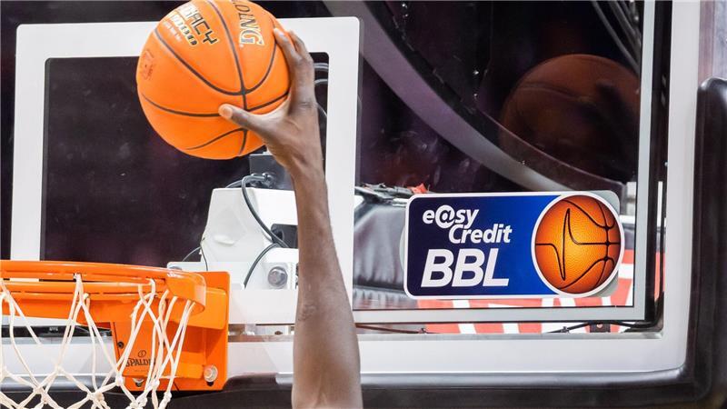 Ein Korberfolg in der Basketball-Bundesliga.