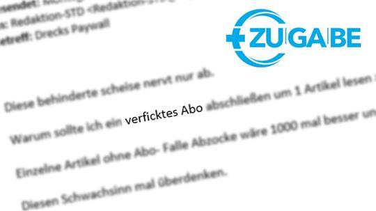 Ein Leser hat Anfang der Woche eine unfreundliche E-Mail ans TAGEBLATT geschrieben.