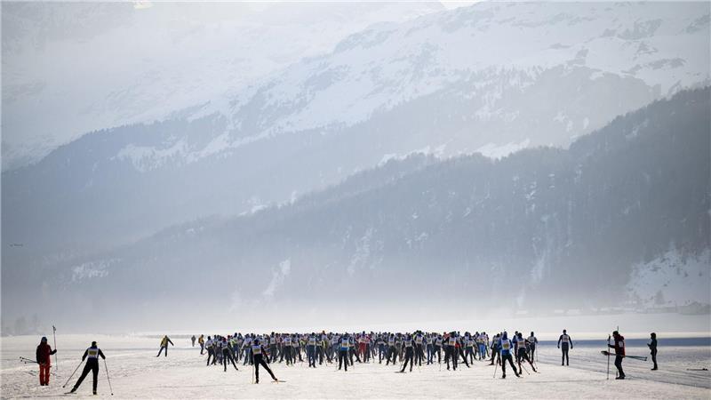 Ein Marathon auf Schnee.