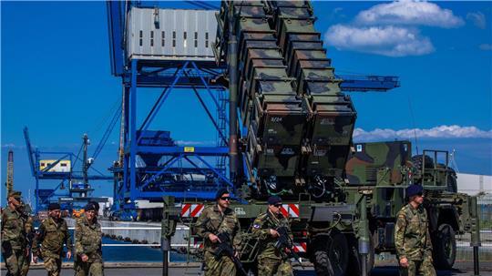 Ein Patriot-Flugabwehrsystem bei einer Bundeswehrübung - in dem System sind auch Vincorion-Komponenten verbaut.