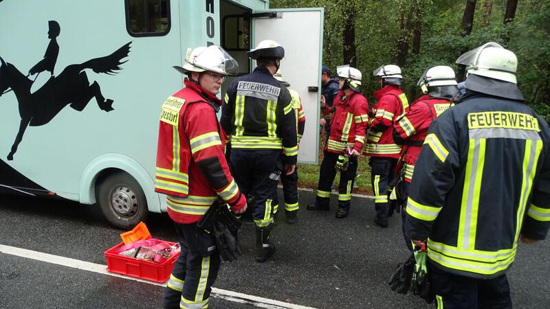 Pferd in Transporter eingeklemmt Ein Pferd war im Kreis Harburg in einem Transport eingeklemmt.