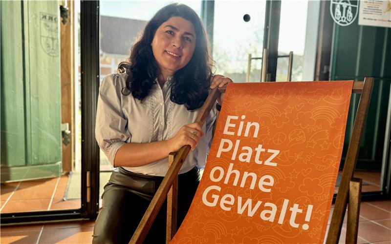 „Prostitution ist Missbrauch“: So kämpft eine Jorker Juristin für Opfer „Ein Platz ohne Gewalt“: Mit verschiedenen Aktionen will Sinur Aziz Menschen für das Thema sexualisierte Gewalt sensibilisieren.