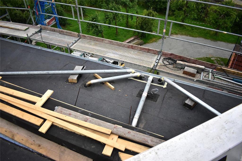 Ein Rohr, das zum Silo führt, musste ausgetauscht werden.