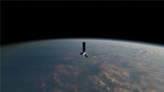 Ein Satellit der Prefire-Mission (Polar Radiant Energy in the Far-InfraRed Experiment) - hier eine künstlerische Darstellung - schwebt über der Erde.