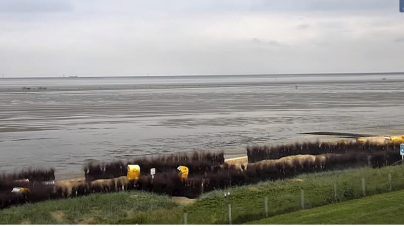 Ein Screenshot vom Livestream aus Cuxhaven-Duhnen.