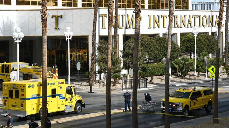 Ein Tesla Cybertruck ist vor dem Trump International Hotel in Las Vegas explodiert