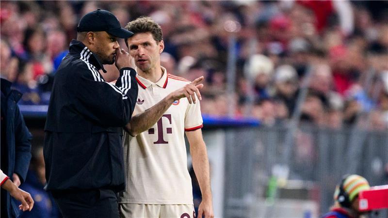 Bayern brauchen wieder eine magische Nacht in San Siro Ein Thomas-Müller-Spiel? Bayern-Trainer Vincent Kompany vor der Einwechslung von Müller beim Hinspiel.