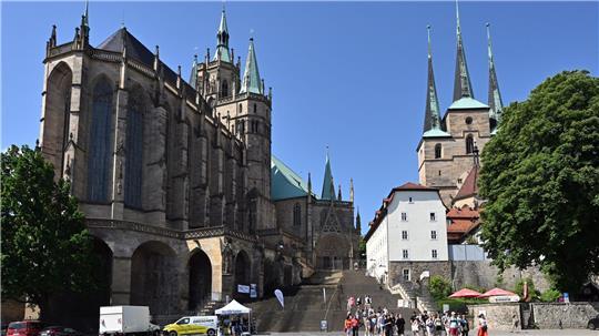 Ein Wahrzeichen von Erfurt ist der Dom. (Archivbild) 