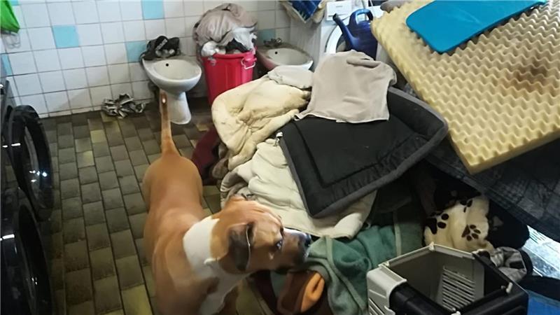 Ein Waschraum war in keinem guten Zustand.