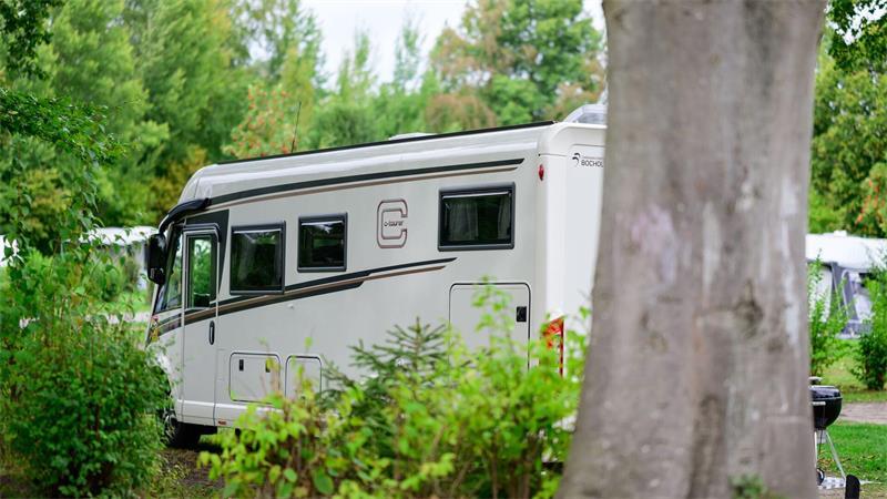 Camping-Boom in Niedersachsen: Dieser Platz ist begehrt Ein Wohnmobil auf dem Gelände vom Südsee-Camp.