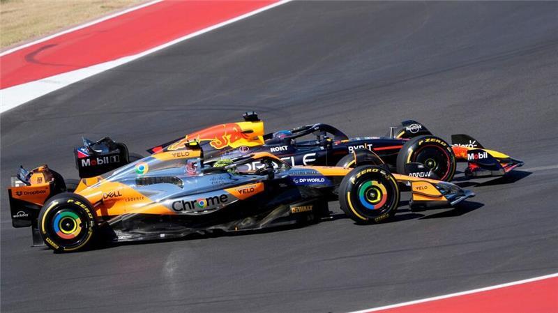 McLaren-Wut im Titel-Duell mit „halblegalen Mitteln“ Ein Zweikampf mit Folgen für Lando Norris.