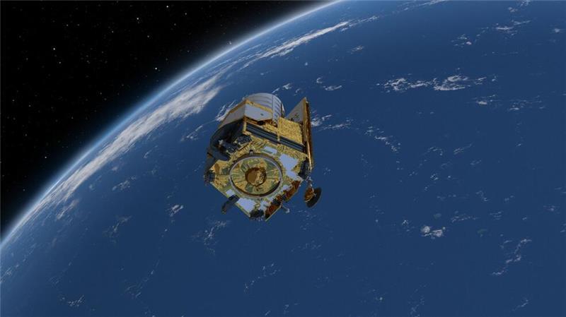 Erster Teil des „Euclid“-Himmelsatlas veröffentlicht Ein am Computer generiertes Bild des Weltraumteleskops „Euclid“.