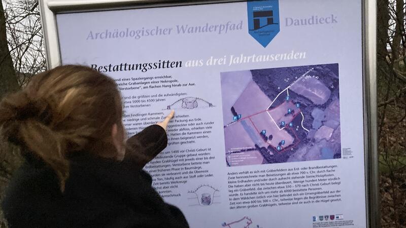 Tourismus-Pakt: So wollen Horneburger und Altländer ab 2024 das Alte Land stärken Ein archäologischer Wanderweg mit insgesamt neun Stationen erschließt die Nekropole Daudieck.