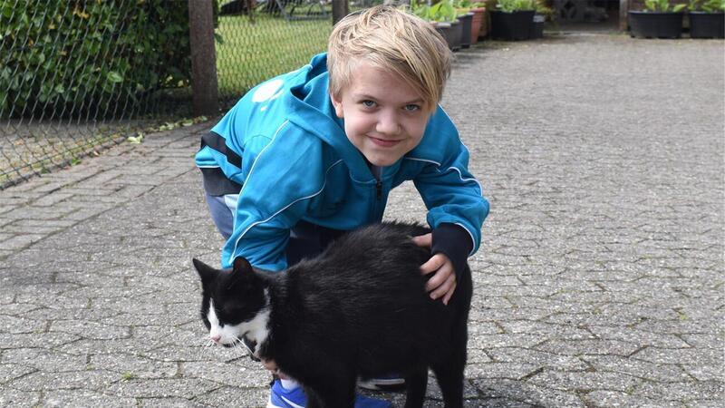 Wie die kleinwüchsige Schwimmerin Cora jeden Tag über sich hinauswächst Ein eingespieltes Team: Wenn Cora Gerdts nicht gerade im Schwimmbad ihre Bahnen zieht, kuschelt sie besonders gerne mit einer der drei Familien-Katzen.