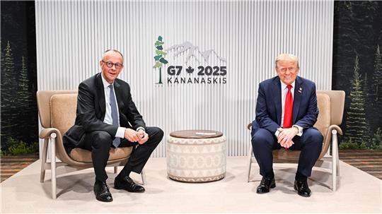 Ein erneutes Treffen von Merz mit US-Präsident Trump in Davos findet wohl nicht statt. (Archivbild)
