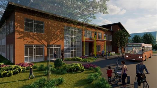 Ein früher Entwurf: So könnte die neue Grund- und Oberschule in Ahlerstedt einmal aussehen.