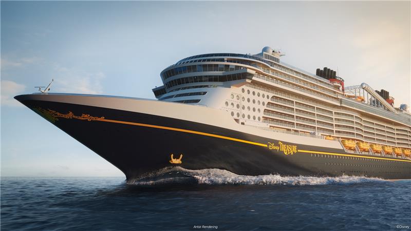 So viel Luxus bieten die neuen Kreuzfahrtschiffe 2024 Ein neuer Schatz auf See: Die «Disney Treasure» soll Ende 2024 Premiere feiern. Foto: Meyer Werft/dpa-tmn