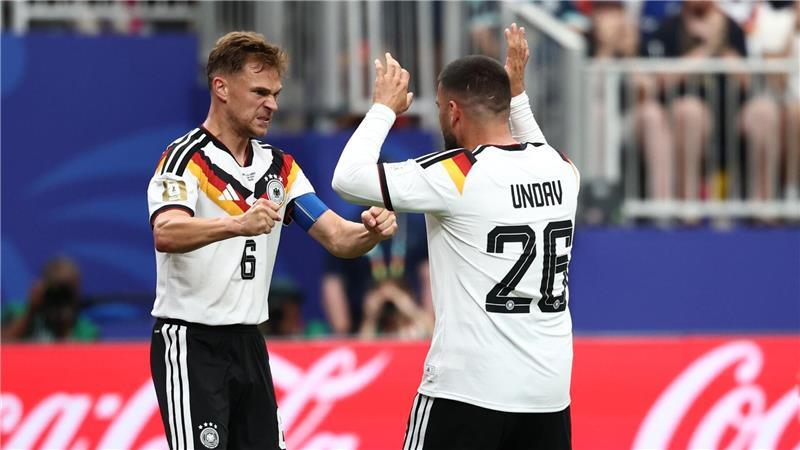 Der „Fahnenträger“: Kimmichs ganz neues WM-Gefühl Ein typischer Joshua Kimmich beim Jubeln mit geballten Fäusten nach seiner Torvorlage für Deniz Undav.