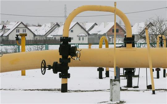 Eine Erdgaspumpstation für aus Russland importiertes Gas in Polen.