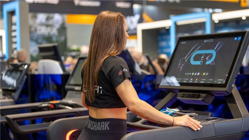 Eine Fibo-Besucherin beim Training.